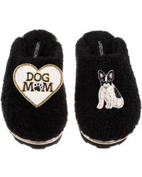 Laines London - Teddy Closed Toe Slippers With Dog Mum/Mom & Sitting French Bulldog - Lyst