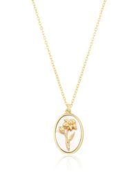 SET & STONES - Katrina Birth Flower Necklace - Lyst