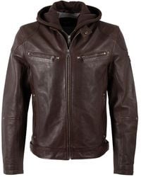 Mauritius - Muscle-Fit Leather Jacket With Removable Full Insert Biko - Lyst