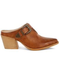 Rag & Co - Holler Carved Buckle Statement Mules - Lyst