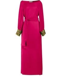 Yomisma - Viva Chiapas Embroidered Kaftan — Artisanal Handcrafted Resort Dress With, & Embroidery - Lyst