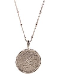 Claire Hill Designs - Kind Shorthand Coin Necklace - Lyst