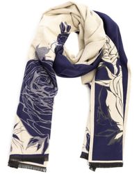 Saachi - Bold Floral Reversible Scarf - Lyst