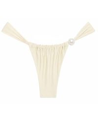Montce - Neutrals Cream Silkie Sandra Pearl Bikini Bottom - Lyst