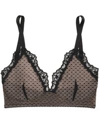 Verdant Intimates - Dot Mesh Triangle Bra - Lyst