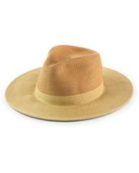 Justine Hats - Neutrals Wide Brim Summer Sun Hat In Two Tone - Lyst