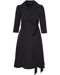 concept A trois - Short Wrap Shirt Dress With Pockets - Lyst