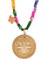 Ebru Jewelry - Sunshine Yoga Girl Protective Vibe Multicolor Beaded Necklace - Lyst