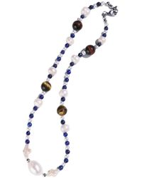 Urbane Jewelry Studio - Grounded Creative Lapis Lazuli & Tiger's Eye Necklace - Lyst