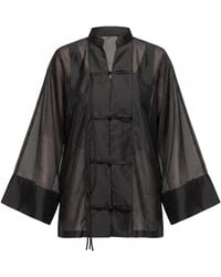 Tantra Spain Sl - Oversized Shirt With A Japanese-Style Closure, Mandarin Collar - Lyst