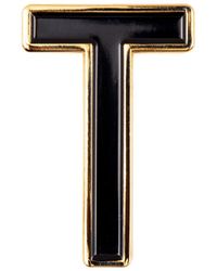 Make Heads Turn - Enamel Letter T Pin - Lyst