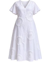 Adrift Clothing - Tatum Flutter Sleeve Dress - Lyst