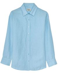 Thisisu Collection - Sirena Open-Back Linen Wavy Shirt - Lyst