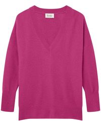 Loop Cashmere - Relaxed Lofty V Neck Sweater - Lyst