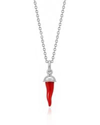 Unaloe - Sterling Italian Horn Necklace With Cowboy Hat Detail - Lyst