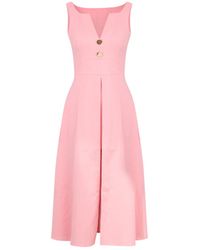 Zetaye - Celeste Linen Cotton Midi Mini Dress - Lyst