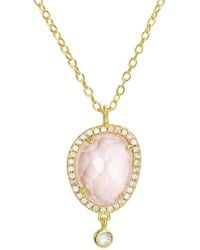 KAMARIA - Johari Lab Created Gemstone Necklace With Crystals - Lyst