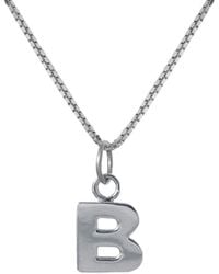 Edge Only - Letter Pendant "B" Initial Necklace Sterling - Lyst