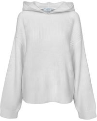 Haris Cotton - Wool Knit Hoodie Ecru - Lyst