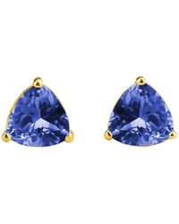 Juvetti - Trillion Sapphire Stud Earrings - Lyst