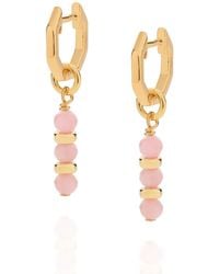 Nellou Jewellery - Linear Huggie Birthstone Earrings October Plated Sterling - Lyst
