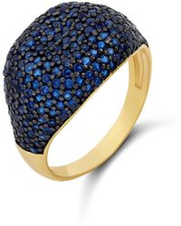 SHYMI - Pave Signet Ring - Lyst