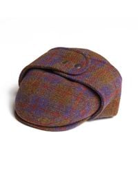 Dasmarca Hats - Logan Grape Tweed Wool Checks Italian Cap With Earflaps Trapper - Lyst