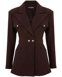 Nocturne - Shoulder Pad Double-breasted Blazer - Lyst
