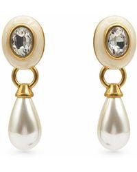 Michael Nash Jewelry - Charlotte Mother Of Pearl With Pearl Resin Pierced Removable Drop - Lyst