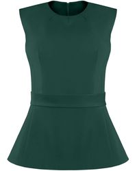 Tia Dorraine - Emerald Dream Sleeveless Waist-fitted Top - Lyst
