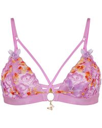 Empress Mimi - Madame X Lace Strappy Bralette With Butterfly Detail - Lyst
