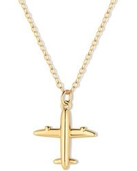 Rejected Hearts Club - Catch Flights & Feelings Airplane Pendant Filled Necklace With Magnetic Clasp - Lyst
