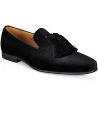 DAVID WEJ - Bradford Velvet Tassel Loafers – - Lyst