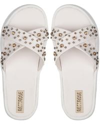 Rettrose - The Aurora Luxury Cross Over Embellished Slides - Lyst