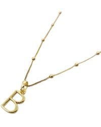 Harfi - Vermeil Plated Initial Pendant Charm Necklace - Lyst