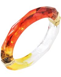 Gold & Honey - Tie Dye Lucite Hinge Bangle - Lyst