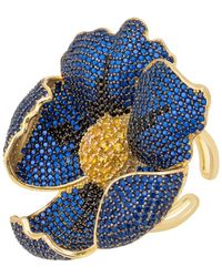 LÁTELITA London - Poppy Flower Blue Ring Gold - Lyst