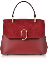 Le Parmentier - Thais Suede & Leather Satchel Bag - Lyst