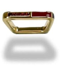 Onia - Garnet Enamel Trapezoid Lock - Lyst