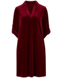 Yumi' - Burgundy Velvet Tunic Dress - Lyst