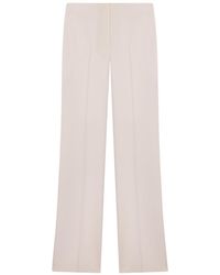 Nocturne - Neutrals High Waist Slit Hem Trousers - Lyst