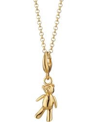 Lily Charmed - Plated Vintage Teddy Bear Charm Necklace - Lyst