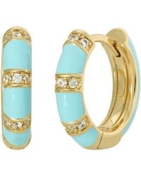 Leeada Jewelry - Lamill Enamel Huggies - Lyst