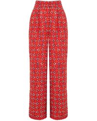 Nocturne - Tweed High-Waisted Pleated Pants - Lyst