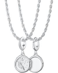 Lily Charmed - Sterling Manifest Magic Charm Necklace With Twisted Rope Chain - Lyst