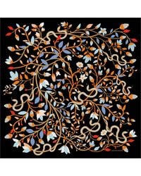 Jessie Zhao New York - Double Sided Silk Scarf Of Night's Enchanted Garden - Lyst