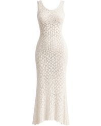 Decolet the label - Neutrals Amalfi Crochet Dress - Lyst