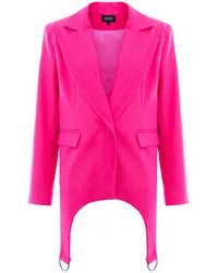 BLUZAT - Denim Blazer With Decorative Rings - Lyst