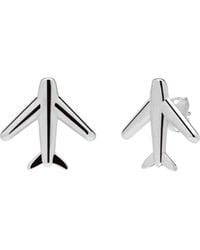 Spero London - Airplane Sterling Stud Earring - Lyst