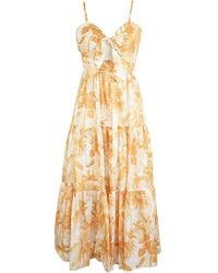 Jennafer Grace - Saffron Palm Tie Dress - Lyst